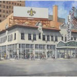 Rendering of the Loews State Palace Theatre after renovation via Lacdb.com