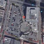 An Aerial view of the Piazza d'Italia site via Google Maps.