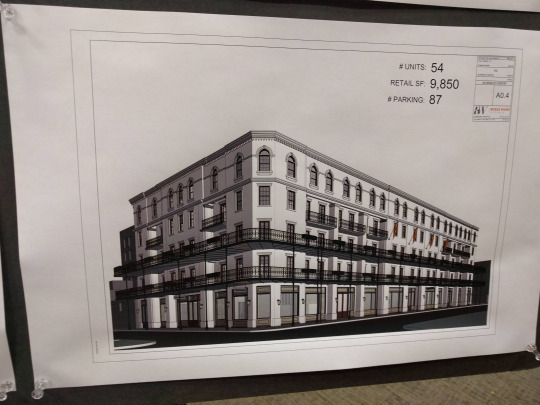 Rendering of the new development from the Warehouse District Association meeting. 