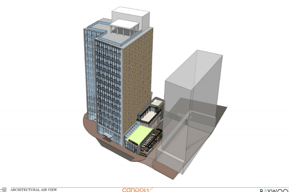 Rendering of the new Canopy Hotel via City of New Orleans.