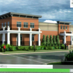 A rendering of a proposed new clinic at 2500 Louisiana via City of New Orleans.