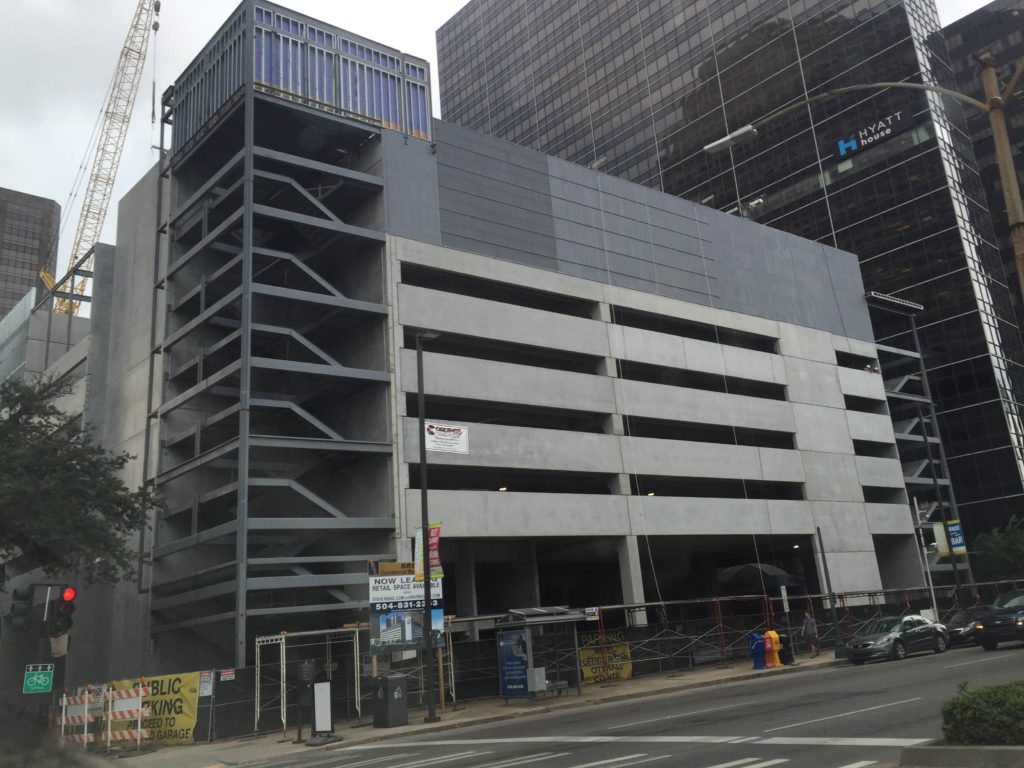 Photo of construction progress at 1200 Poydras Street in the CBD.