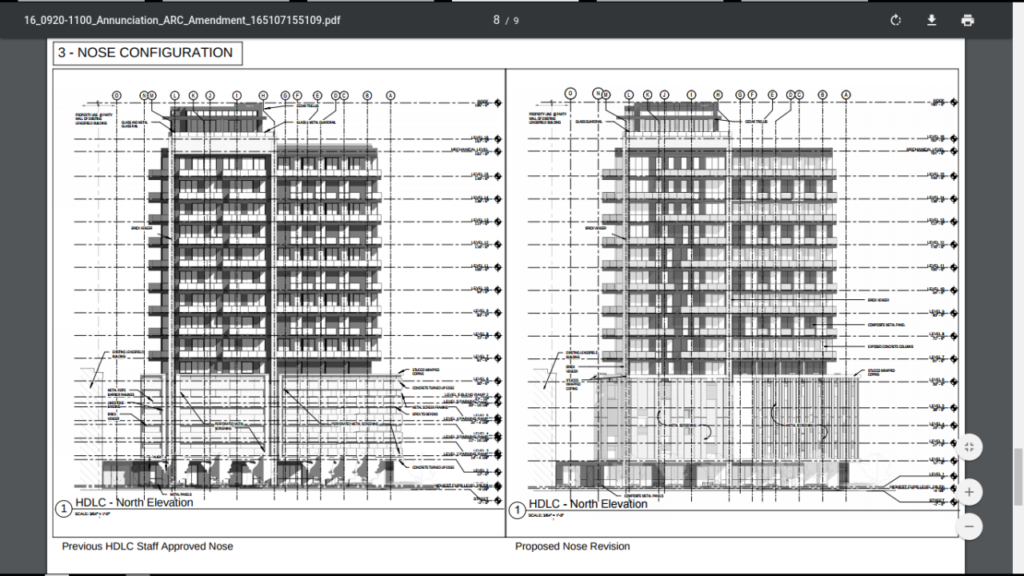 New plans for the Tracage Luxury Apartment Tower via City of New Orleans, by Trapolin Peer Architects.